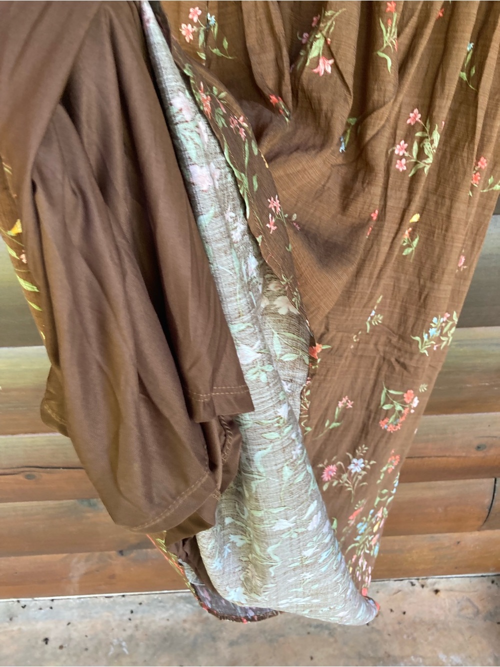NWT Brown Floral Midi Fall Dress - Picture 8 of 13